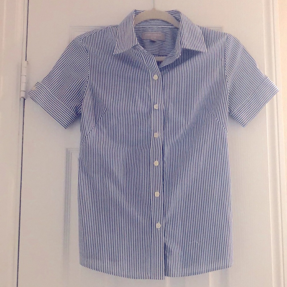 Banana Republic Stripe Button Up Blouse